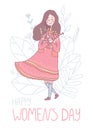 International WomenÃ¢â¬â¢s Day greeting card